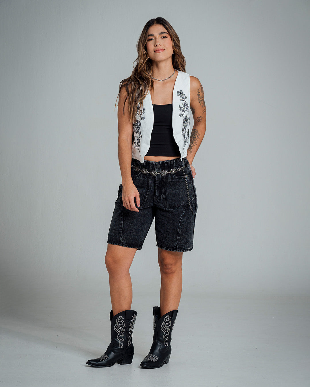 CHALECO LARGO MEDIO LEINO