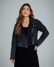 CHAQUETA BIKER CORTA SATO