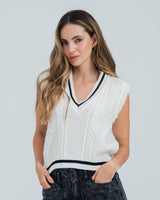 CHALECO TEJIDO CREMI