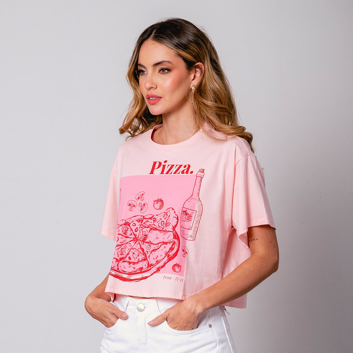 CAMISETA AMPLIA CORTA MANGA CORTA SUPERI