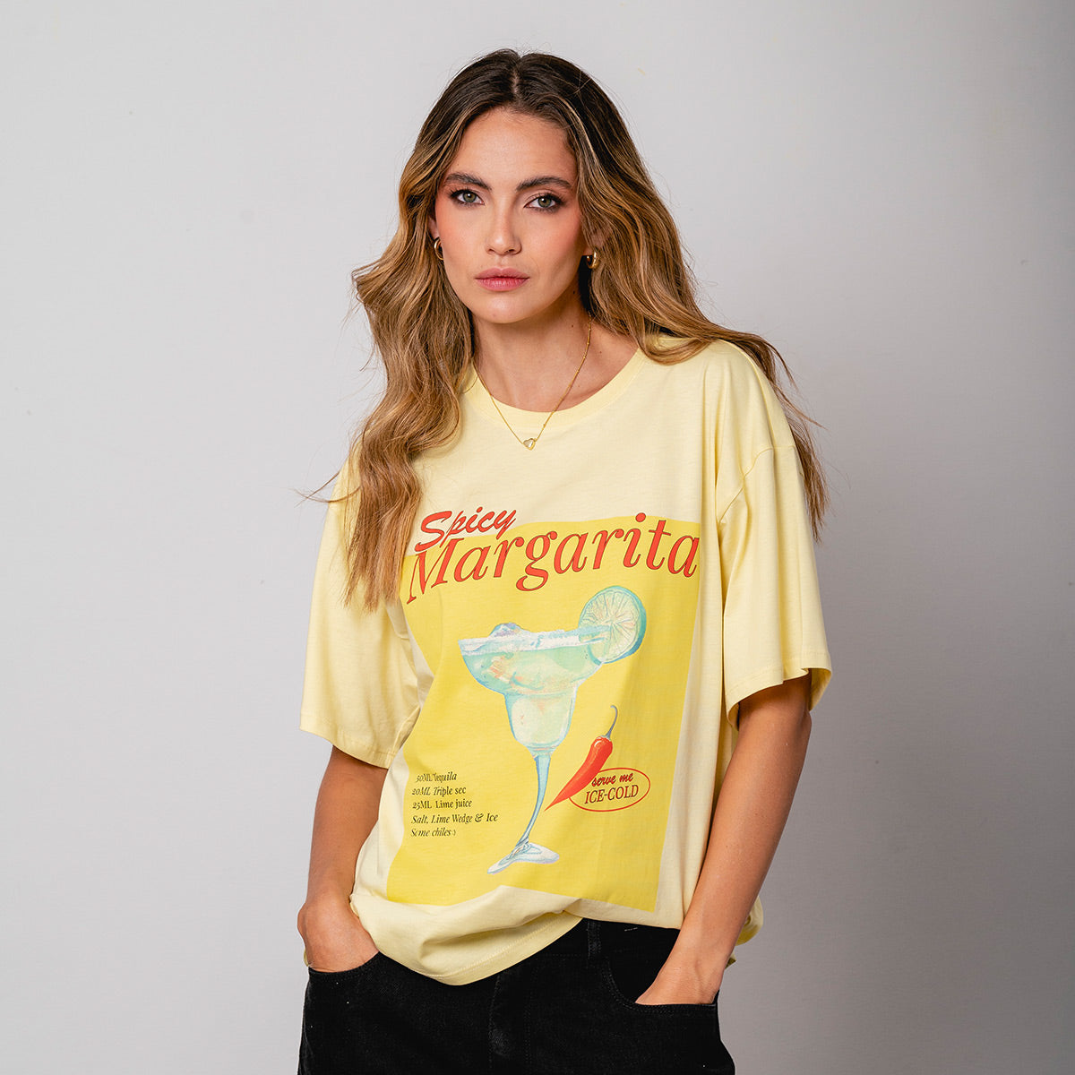 CAMISETA AMPLIA LARGA MANGA CORTA SERIO