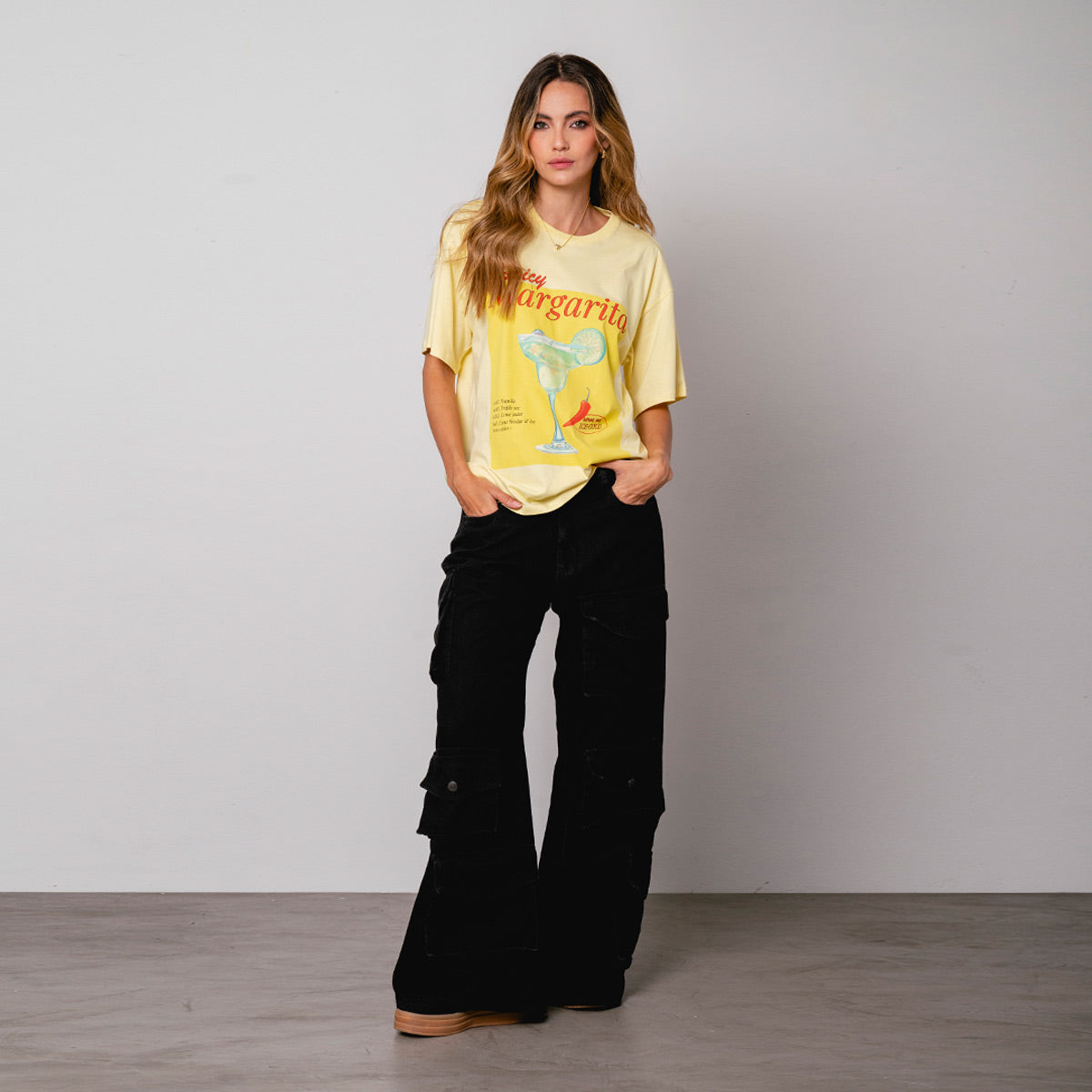 CAMISETA AMPLIA LARGA MANGA CORTA SERIO