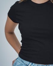 CAMISETA AJUSTADA LARGA MANGA CORTA BRAT