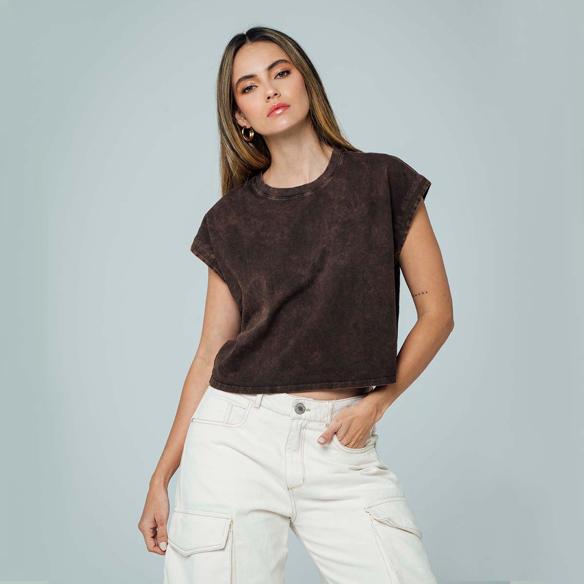CAMISETA AMPLIA LARGA MANGA CORTA LATIN