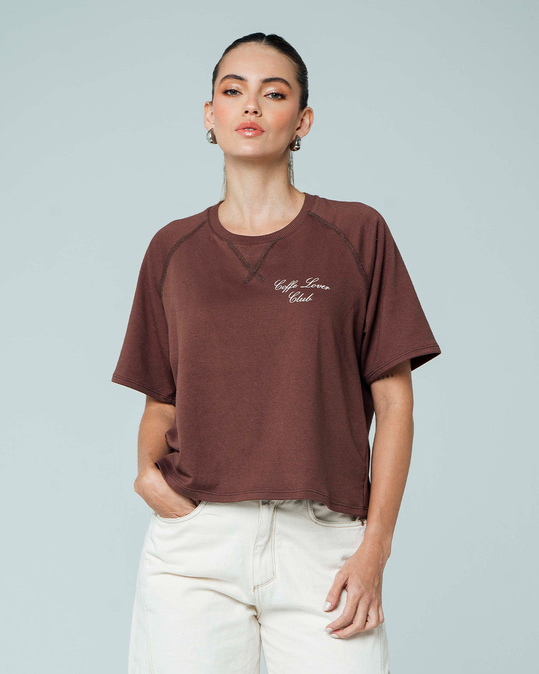 CAMISETA AMPLIA LARGO MEDIO MANGA CORTA