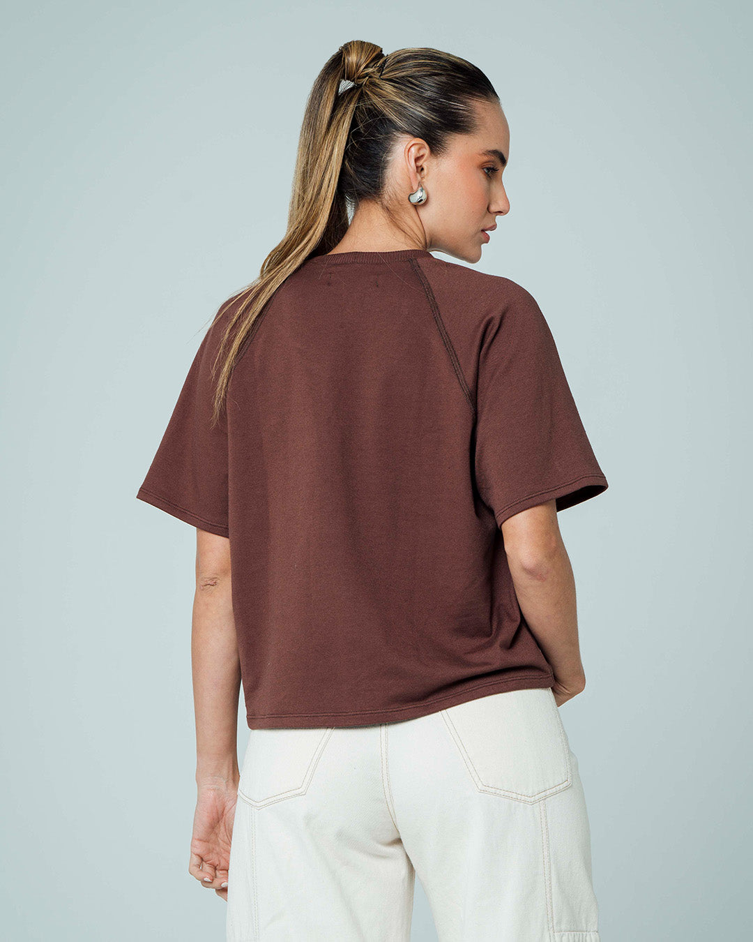 CAMISETA AMPLIA LARGO MEDIO MANGA CORTA