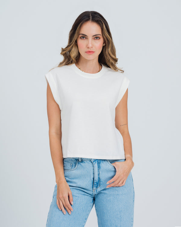 CAMISETA BOXY MANGA CORTA FANIN