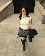 CAMISETA AJUSTADA LARGA MANGA CORTA RIMI