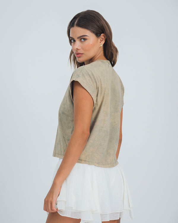 CAMISETA BOXY MANGA CORTA BRES