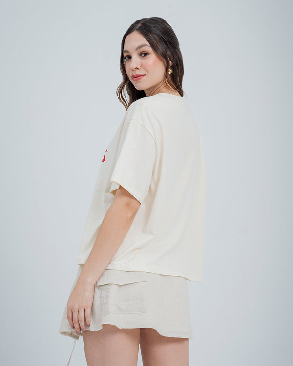 CAMISETA BOXY MANGA CORTA RHEA