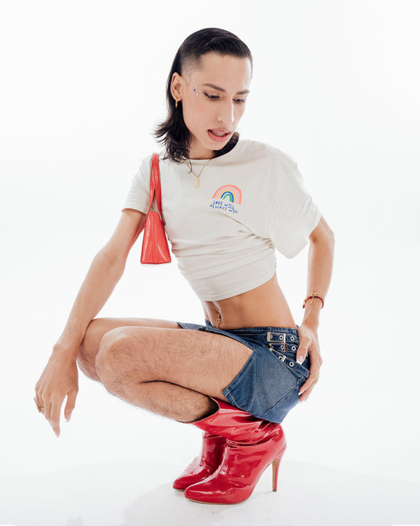 CAMISETA BOXY MANGA CORTA ILYA