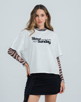CAMISETA BOXY MANGA CORTA CAZO