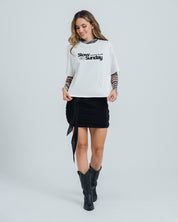 CAMISETA BOXY MANGA CORTA CAZO