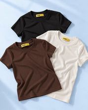 PACK X3 BABY TEE MANGA CORTA DUBI