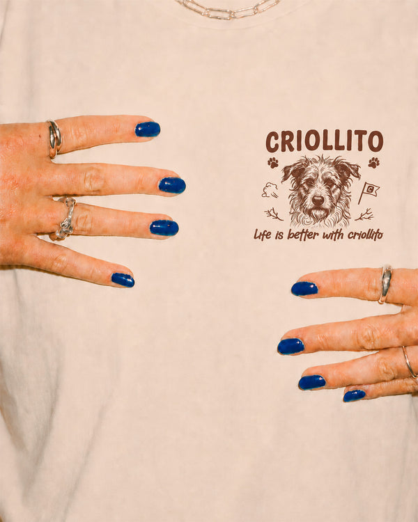 CAMISETA BOXY MANGA CORTA CRIOLLO