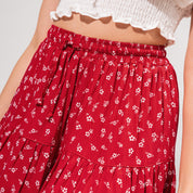 FALDA LINEA A CORTA TALLE ALTO BLOSSOM