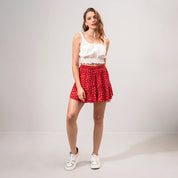 FALDA LINEA A CORTA TALLE ALTO BLOSSOM