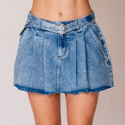 FALDA LINEA A CORTA TALLE MEDIO TEMPOR