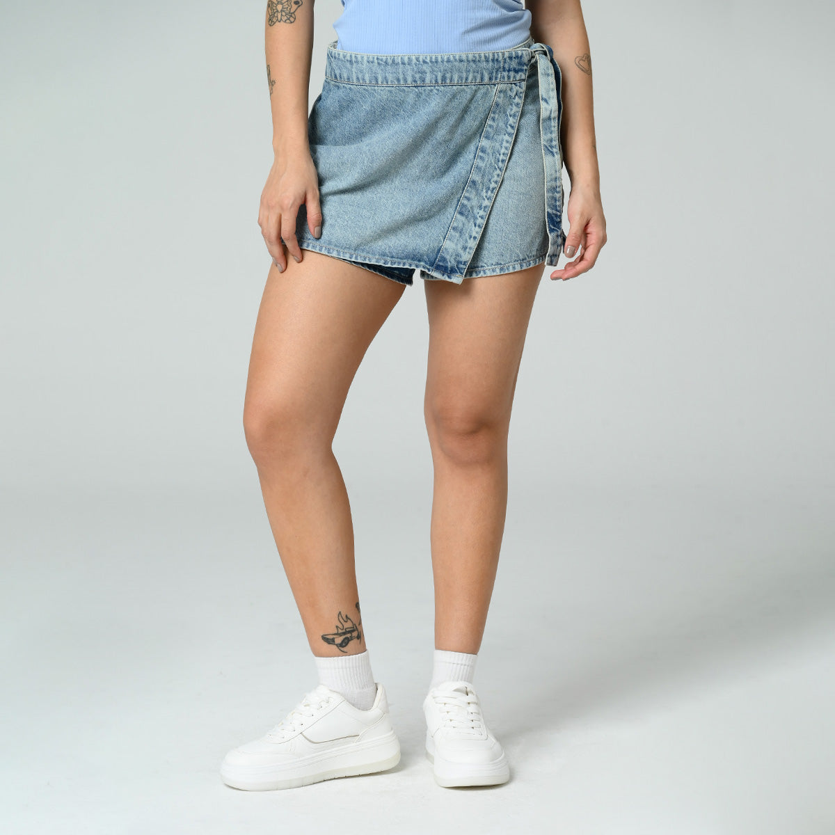 FALDA SHORT TALLE ALTO TENME