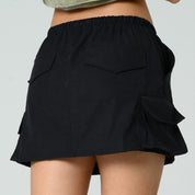 FALDA LINEA A CORTA TALLE MEDIO MEZCAL