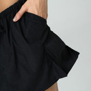 FALDA LINEA A CORTA TALLE MEDIO MEZCAL