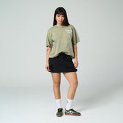 FALDA LINEA A CORTA TALLE MEDIO MEZCAL