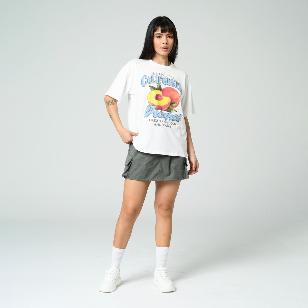 FALDA LINEA A CORTA TALLE MEDIO MILLI