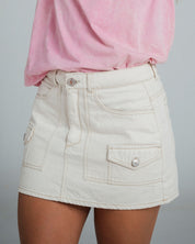 MINIFALDA TALLE MEDIO BIANCHI