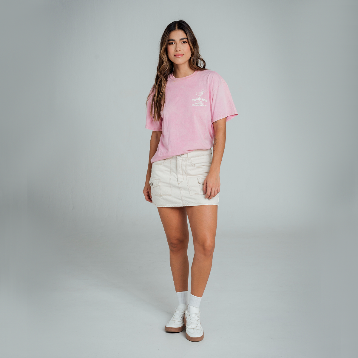 MINIFALDA TALLE MEDIO BIANCHI