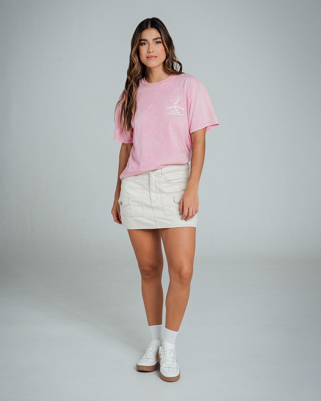 MINIFALDA TALLE MEDIO BIANCHI