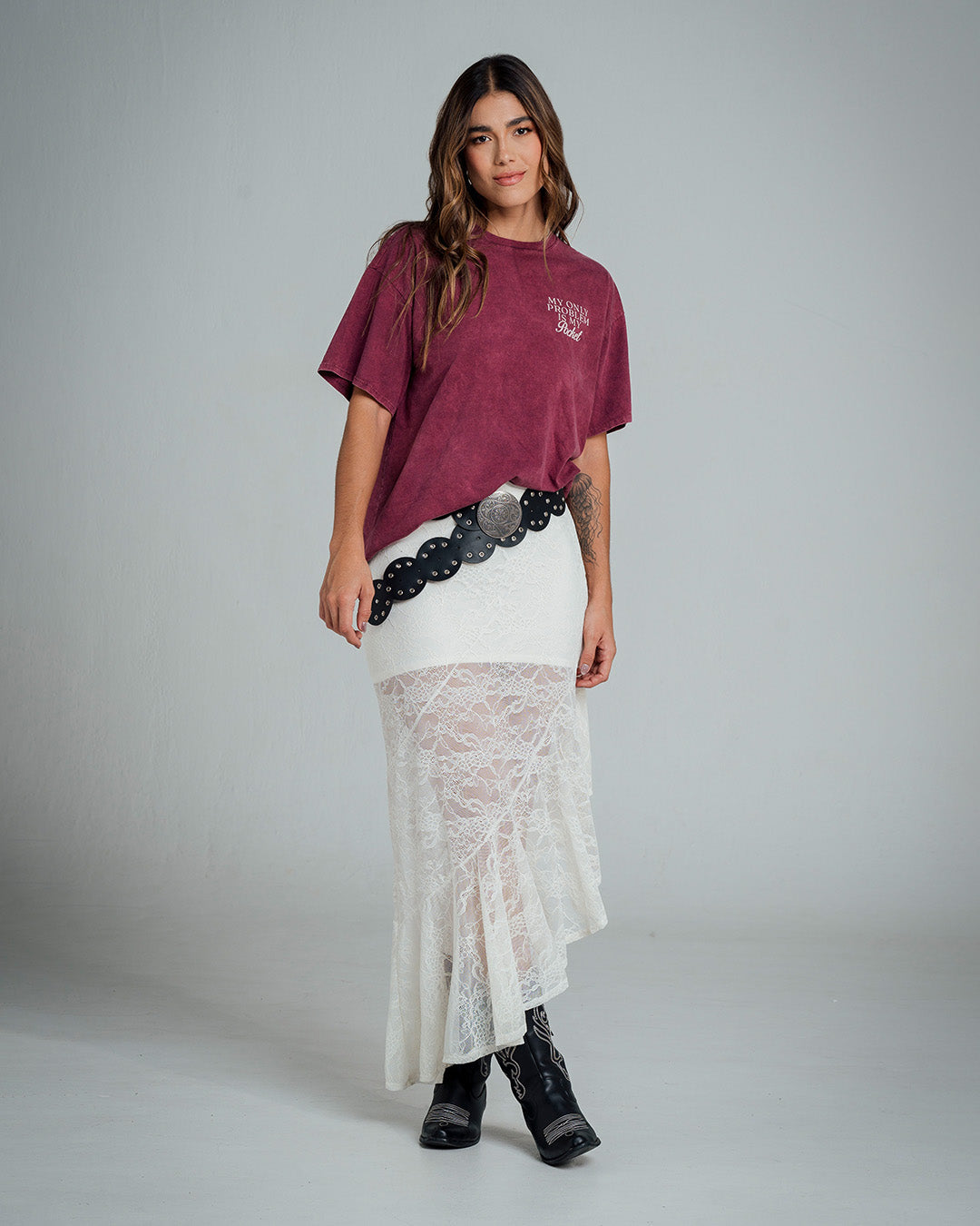 FALDA AJUSTADA TALLE MEDIO RELSB