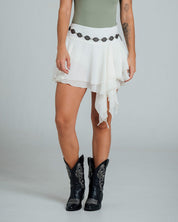 FALDA CORTA TALLE MEDIO PERFU