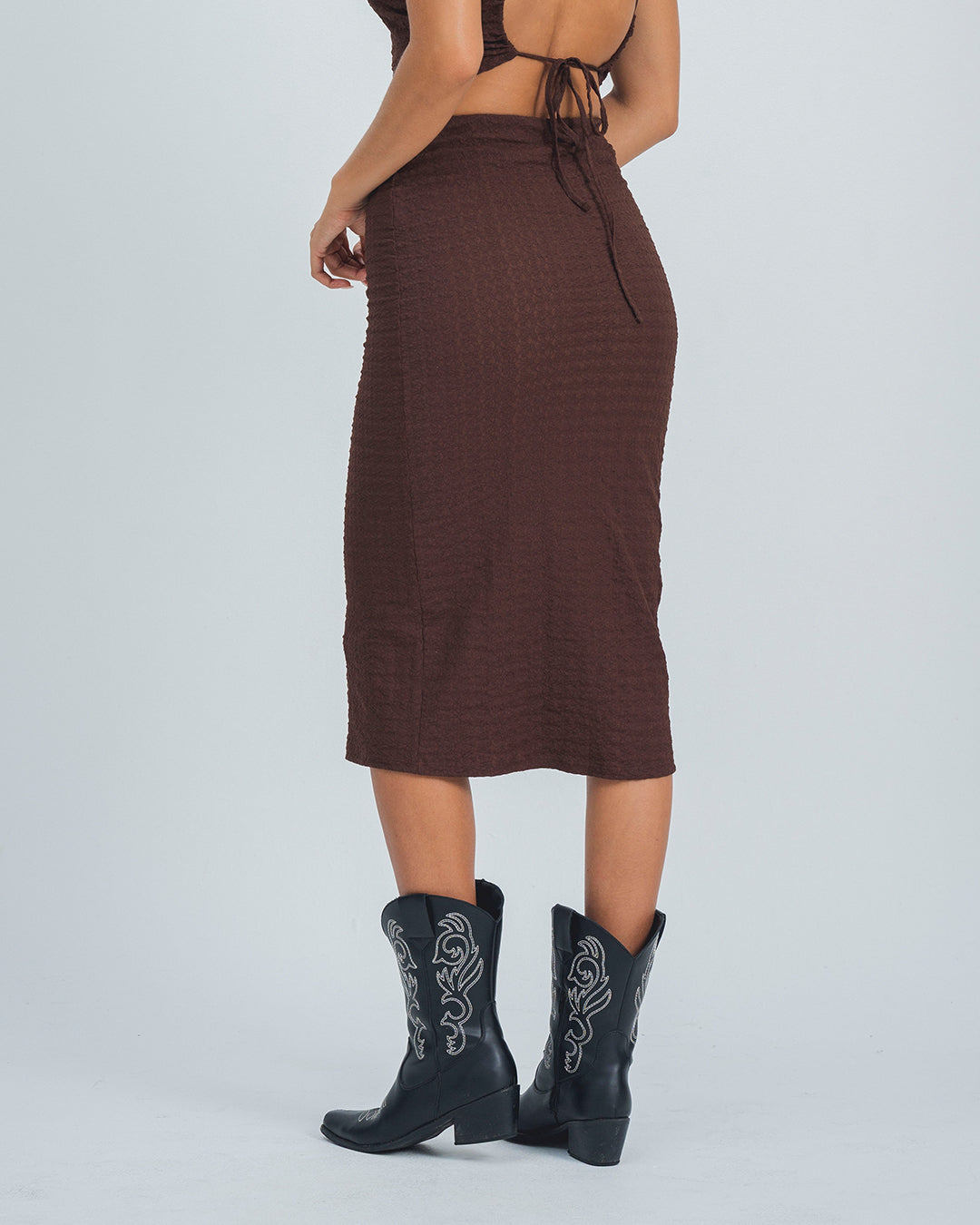 FALDA MIDI TALLE ALTO MANTUA