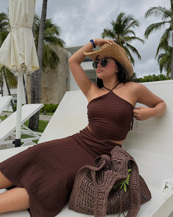 FALDA MIDI TALLE ALTO MANTUA