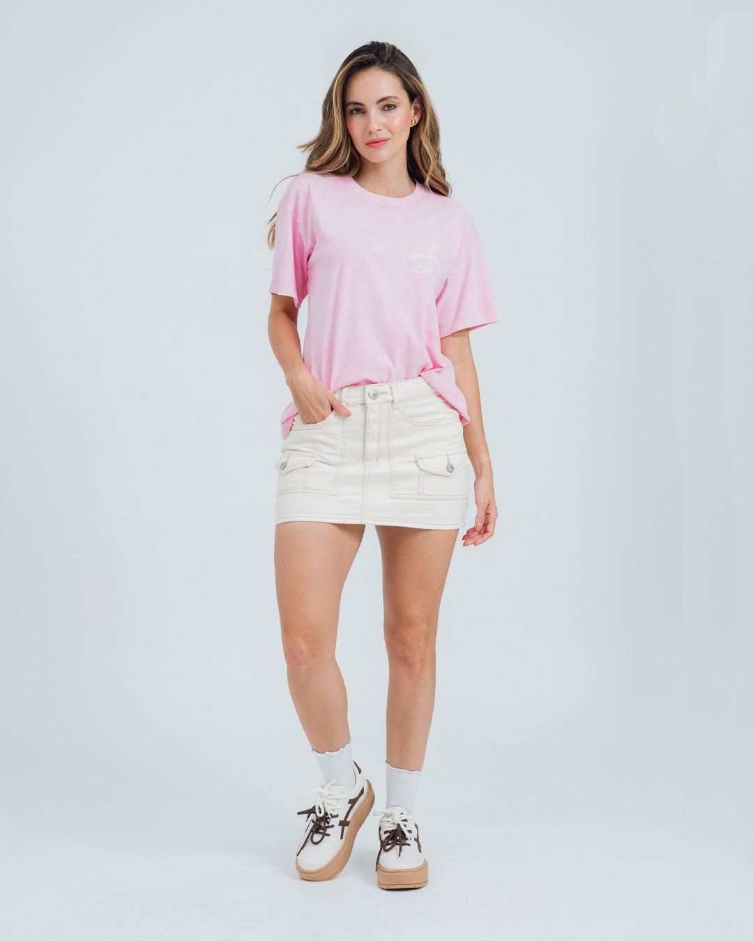 MINIFALDA TALLE MEDIO BIANCHI