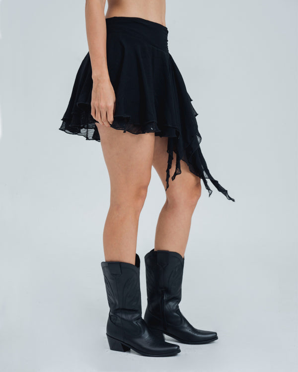 FALDA CORTA TALLE MEDIO VEIL