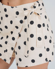 FALDA SHORT TALLE ALTO POLKA