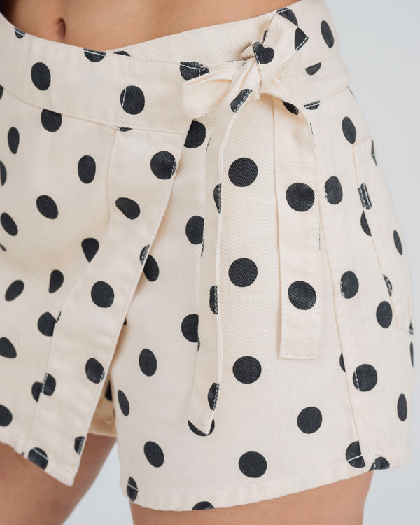 FALDA SHORT TALLE ALTO POLKA