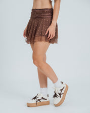 FALDA CORTA TALLE MEDIO AMIA
