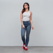 JEAN SKINNY TALLE ALTO STRIS