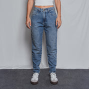 JEAN MOMFIT BOTA AJUS TALLE ALTO CABA