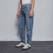 JEAN MOMFIT BOTA AJUS TALLE ALTO CABA