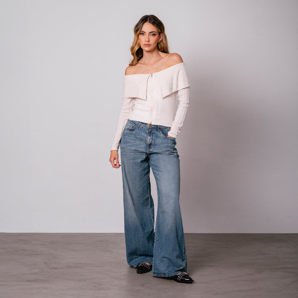 JEAN WIDE LEG TALLE ALTO RABLE
