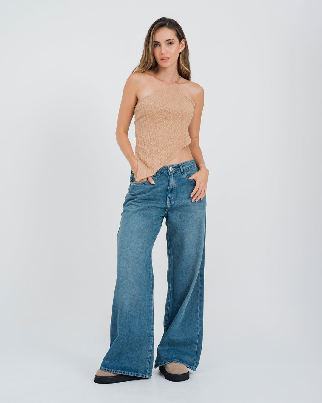 JEAN WIDE LEG TALLE ALTO RABLE