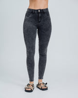 JEAN SKINNY TALLE ALTO GRIAS