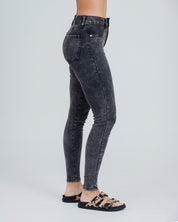 JEAN SKINNY TALLE ALTO GRIAS