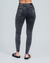 JEAN SKINNY TALLE ALTO GRIAS