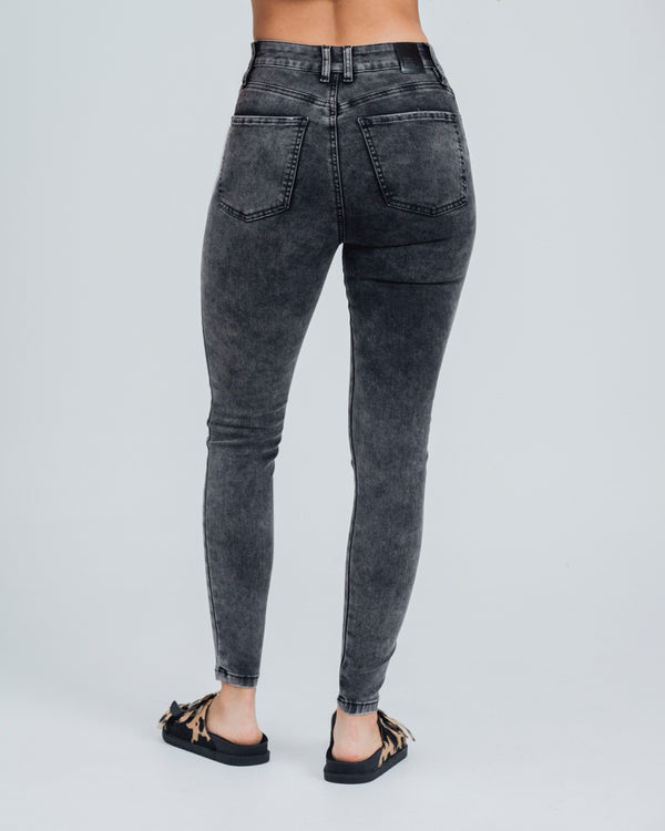 JEAN SKINNY TALLE ALTO GRIAS