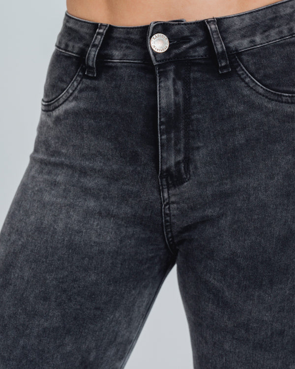 JEAN SKINNY TALLE ALTO GRIAS