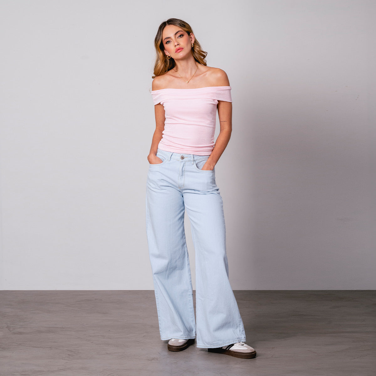 JEAN WIDE LEG TALLE ALTO FLAMEX